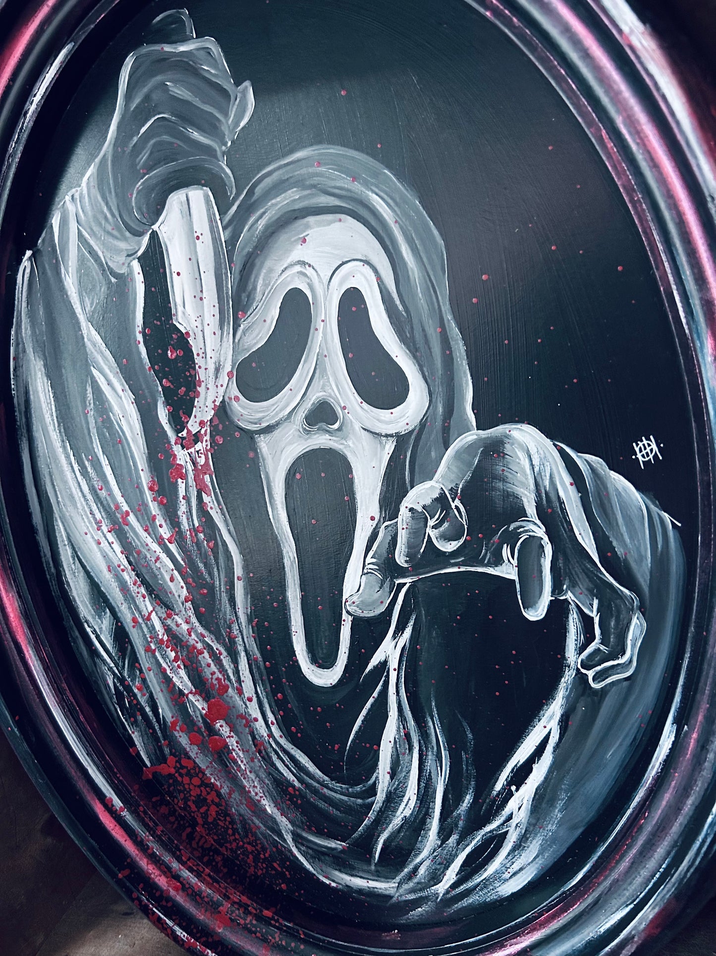 Original Framed Acrylic Painting - Ghostface - Scream