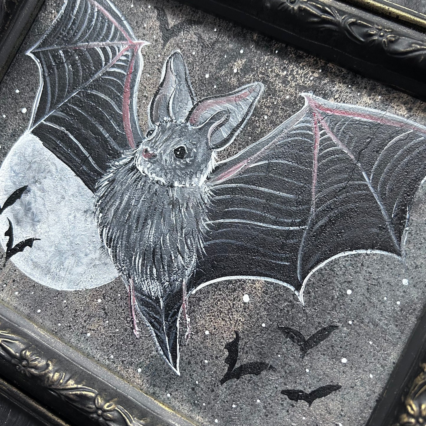 Original Framed Acrylic Painting - Bat