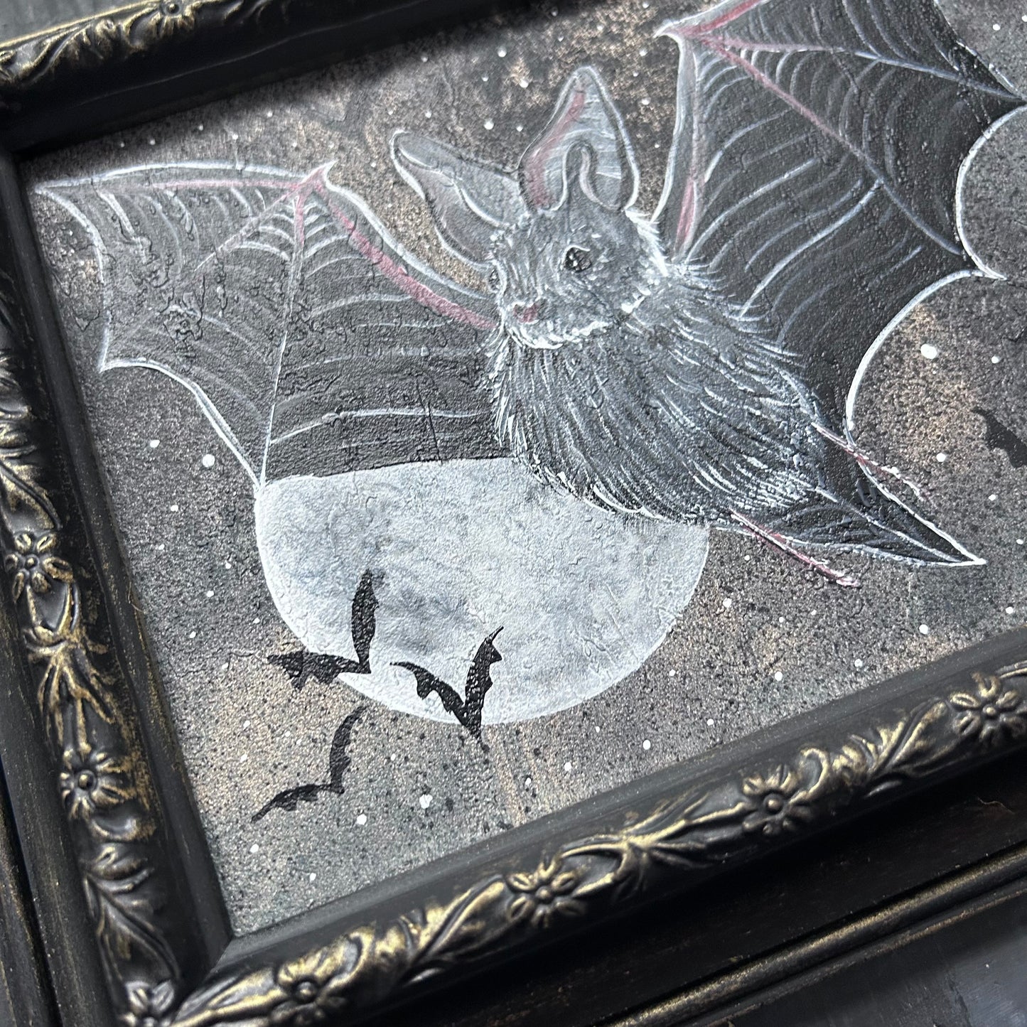 Original Framed Acrylic Painting - Bat