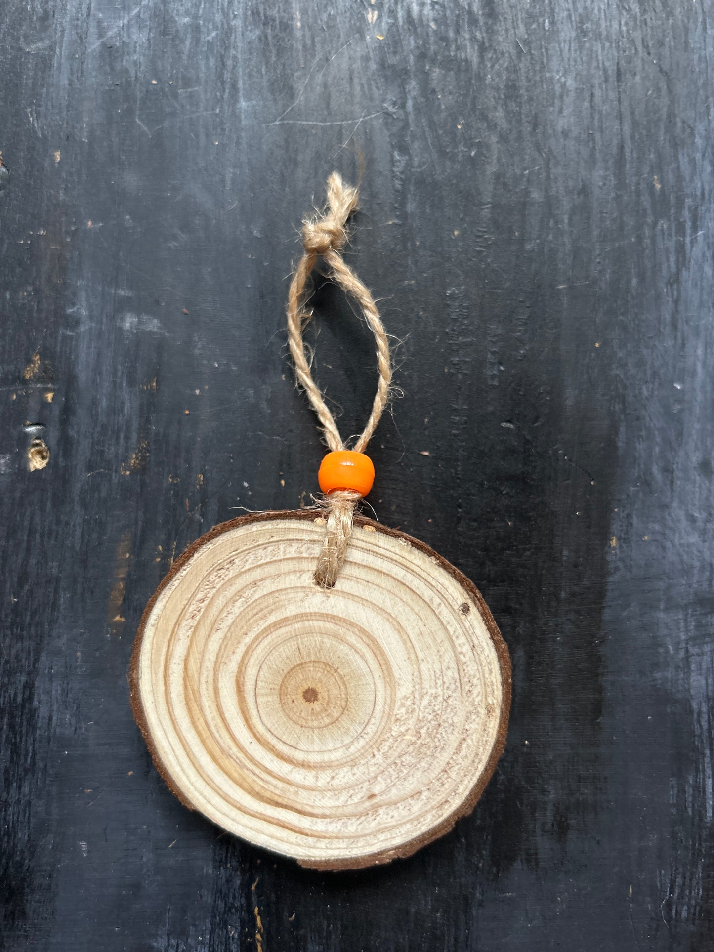 Small Hand Painted Wood Slice