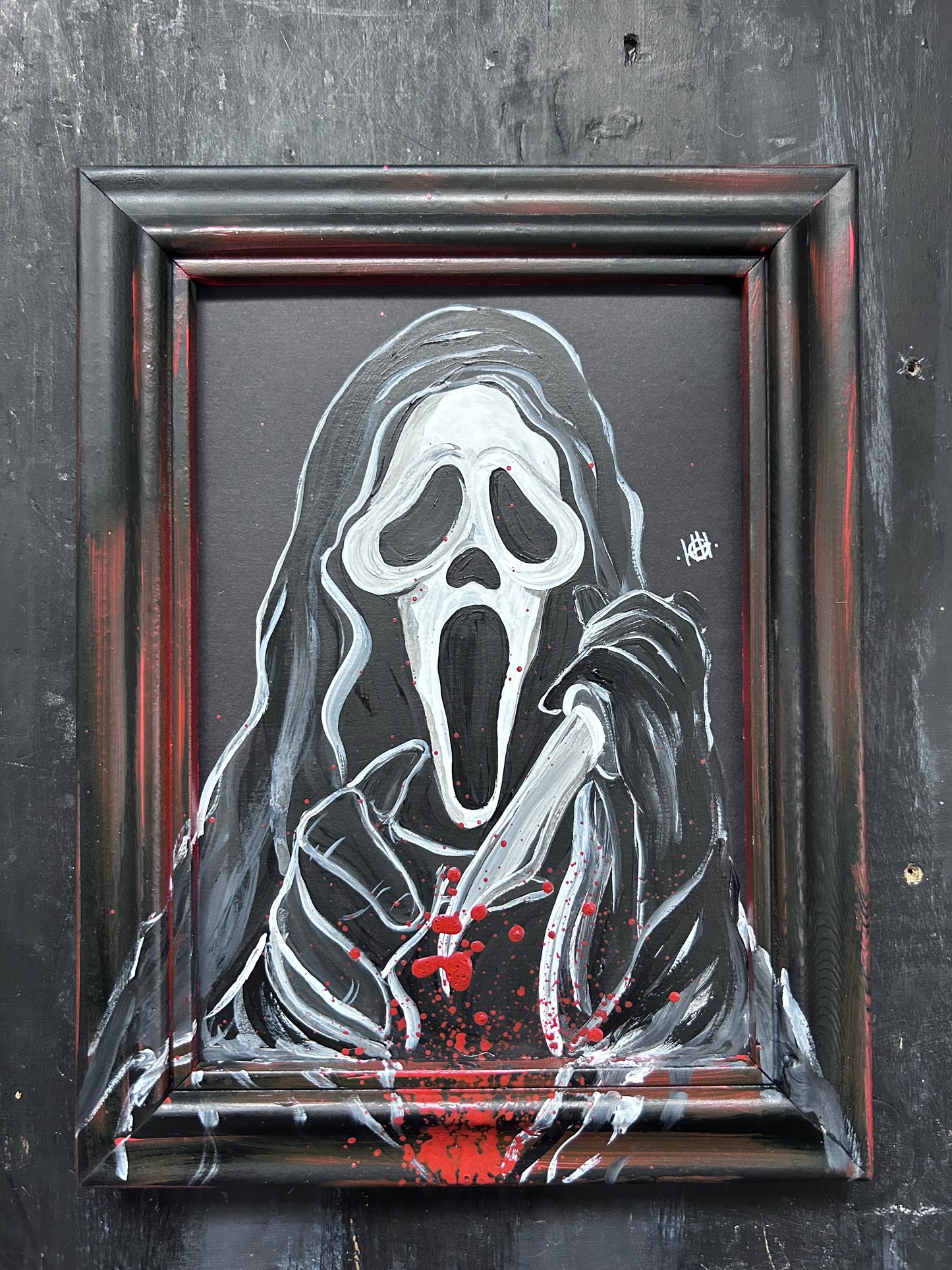 Original Framed Acrylic Painting - Ghostface - Scream