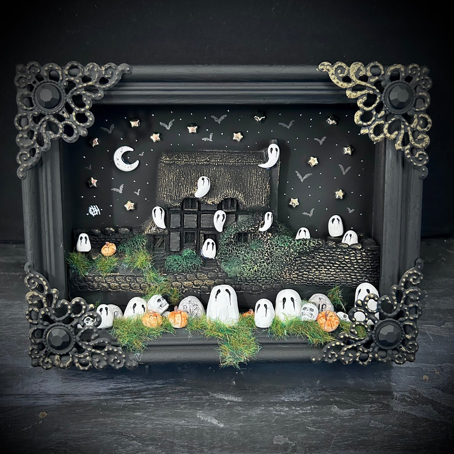 SALE (was £100) Three Dimensional Box Frame - Haunted Cottage