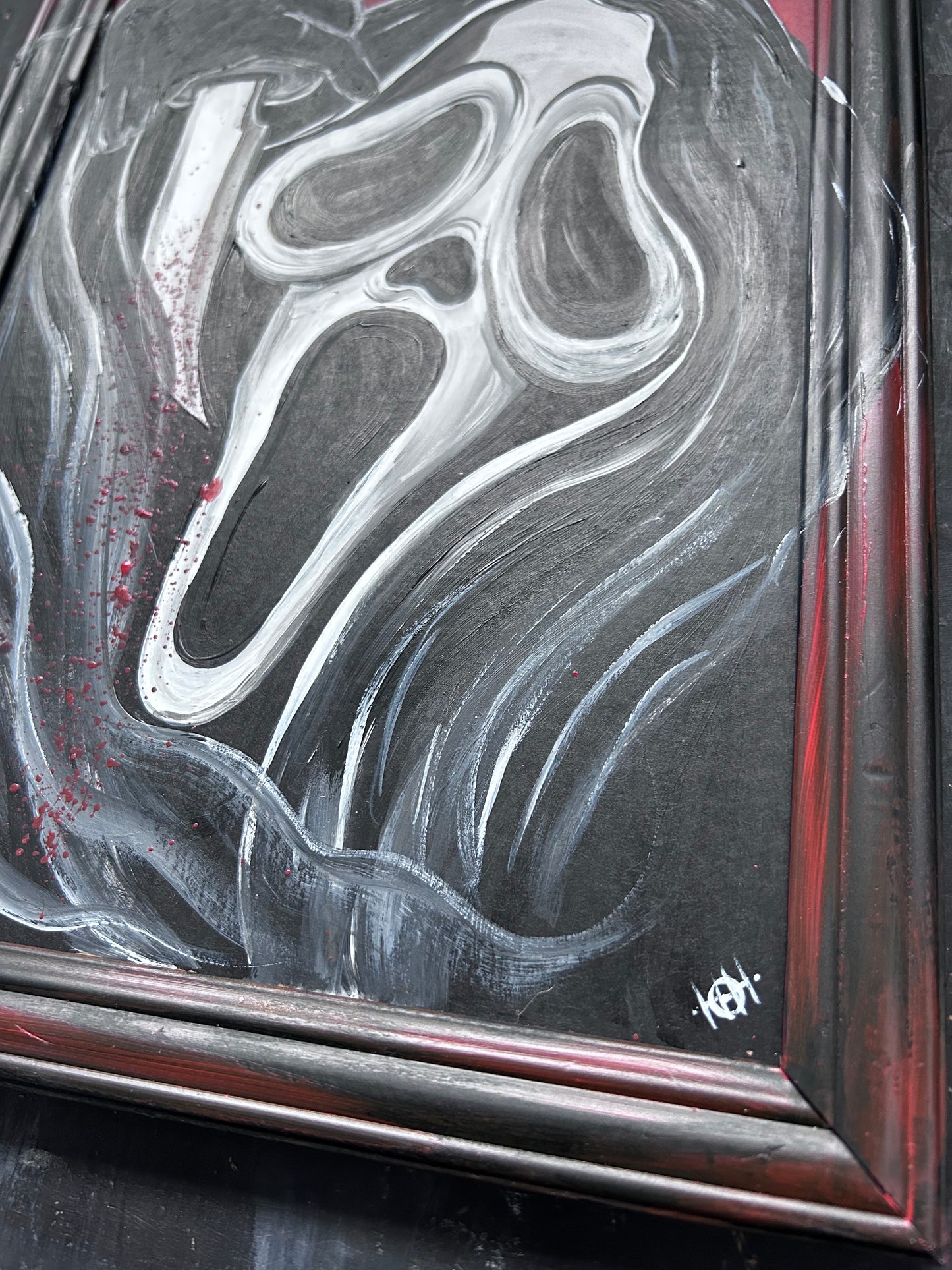 Original Framed Acrylic Painting - Ghostface - Scream