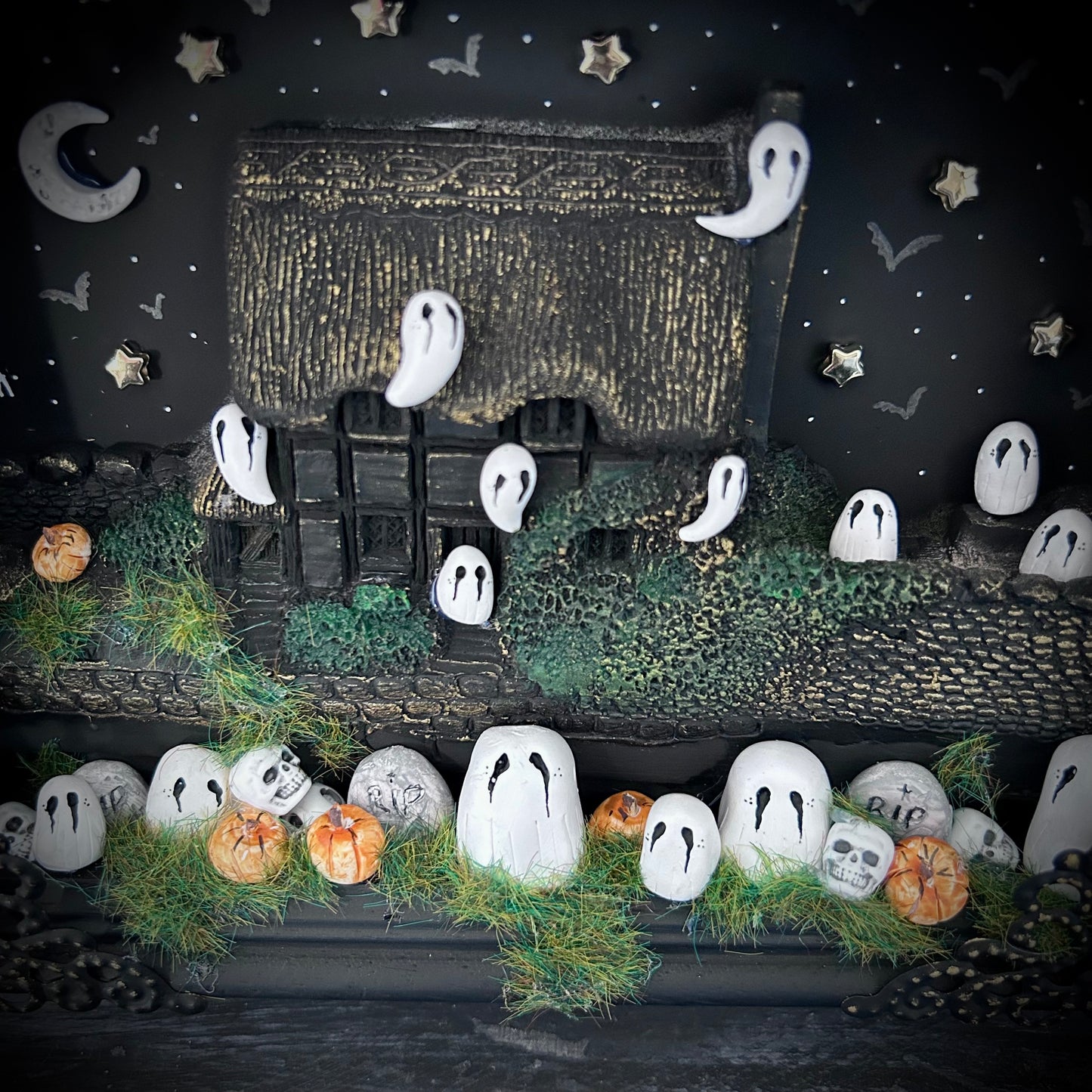 SALE (was £100) Three Dimensional Box Frame - Haunted Cottage