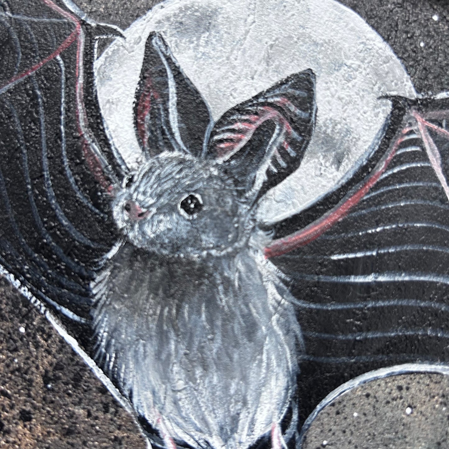 Original Framed Acrylic Painting - Bat