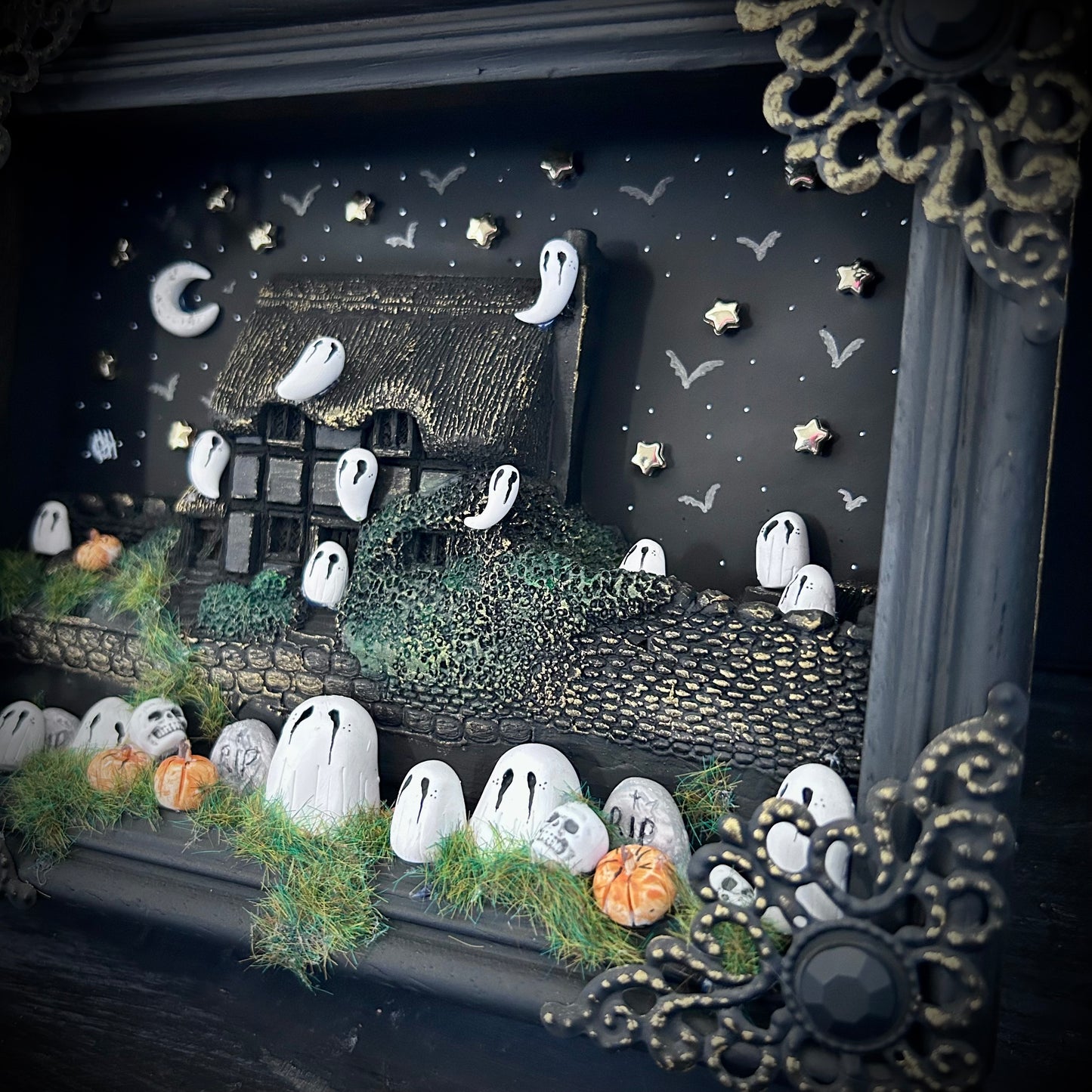 SALE (was £100) Three Dimensional Box Frame - Haunted Cottage