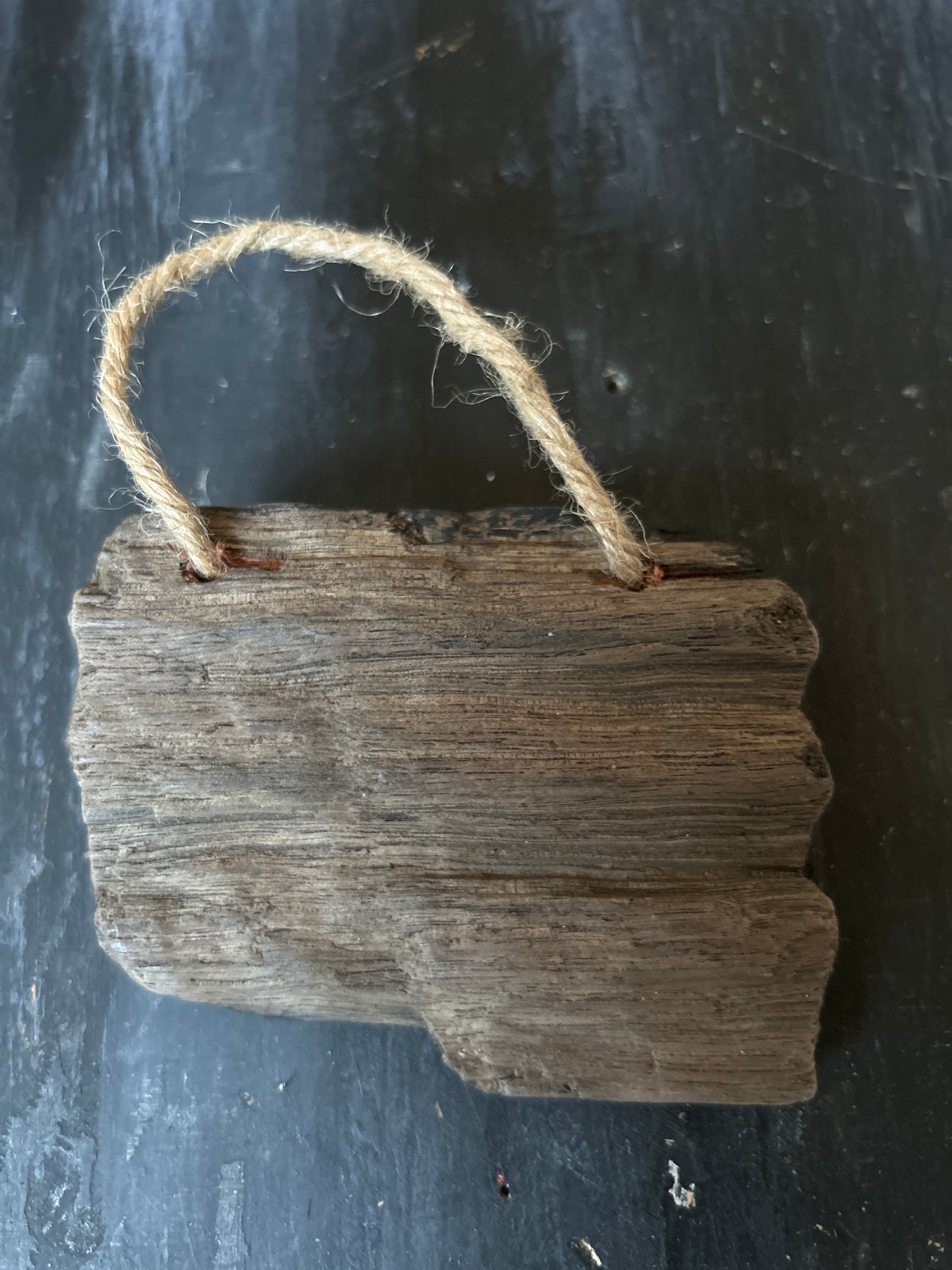 Hand Painted Driftwood Plaque - Bat