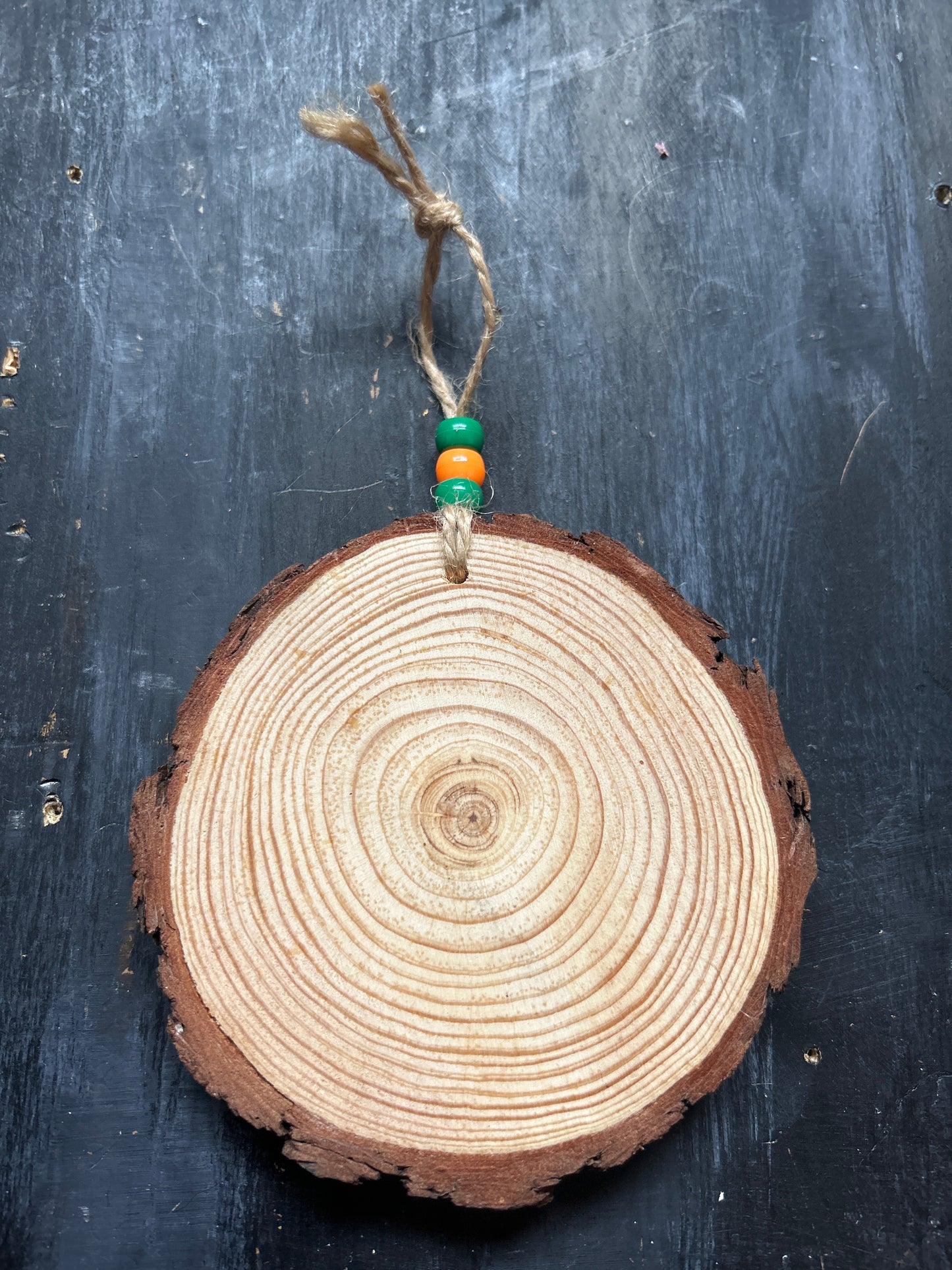 Large Hand Painted Wood Slice