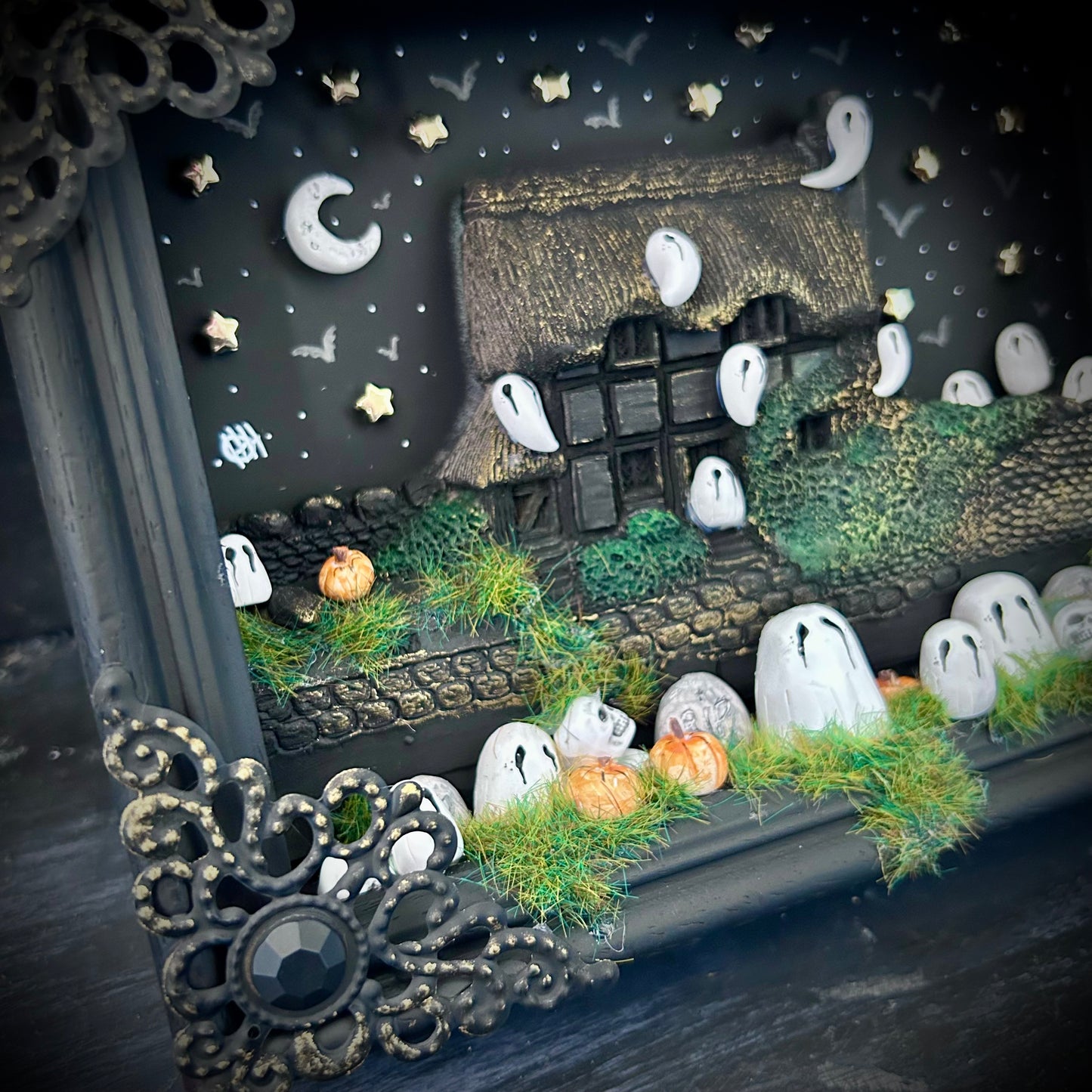 SALE (was £100) Three Dimensional Box Frame - Haunted Cottage