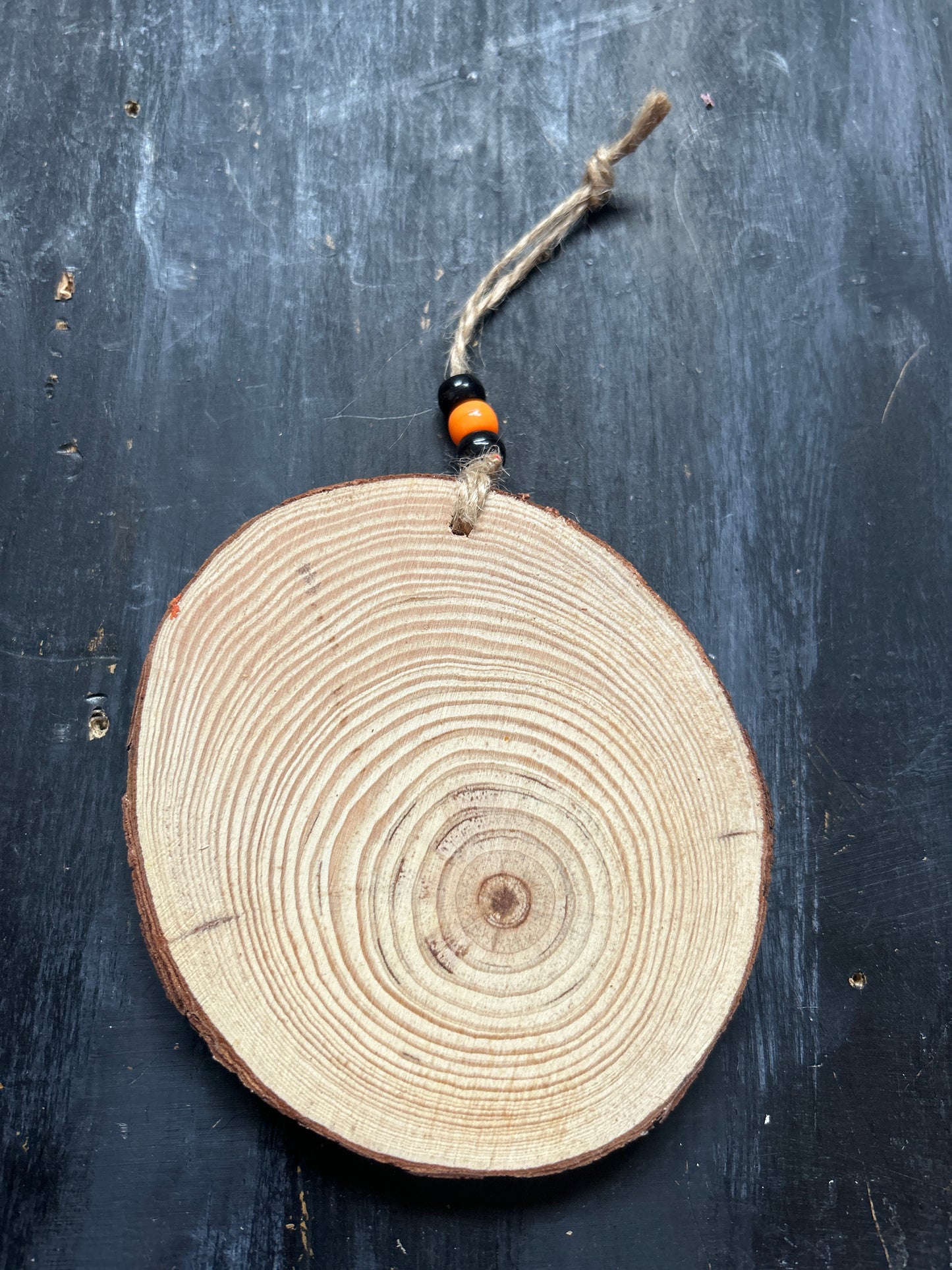 Large Hand Painted Wood Slice