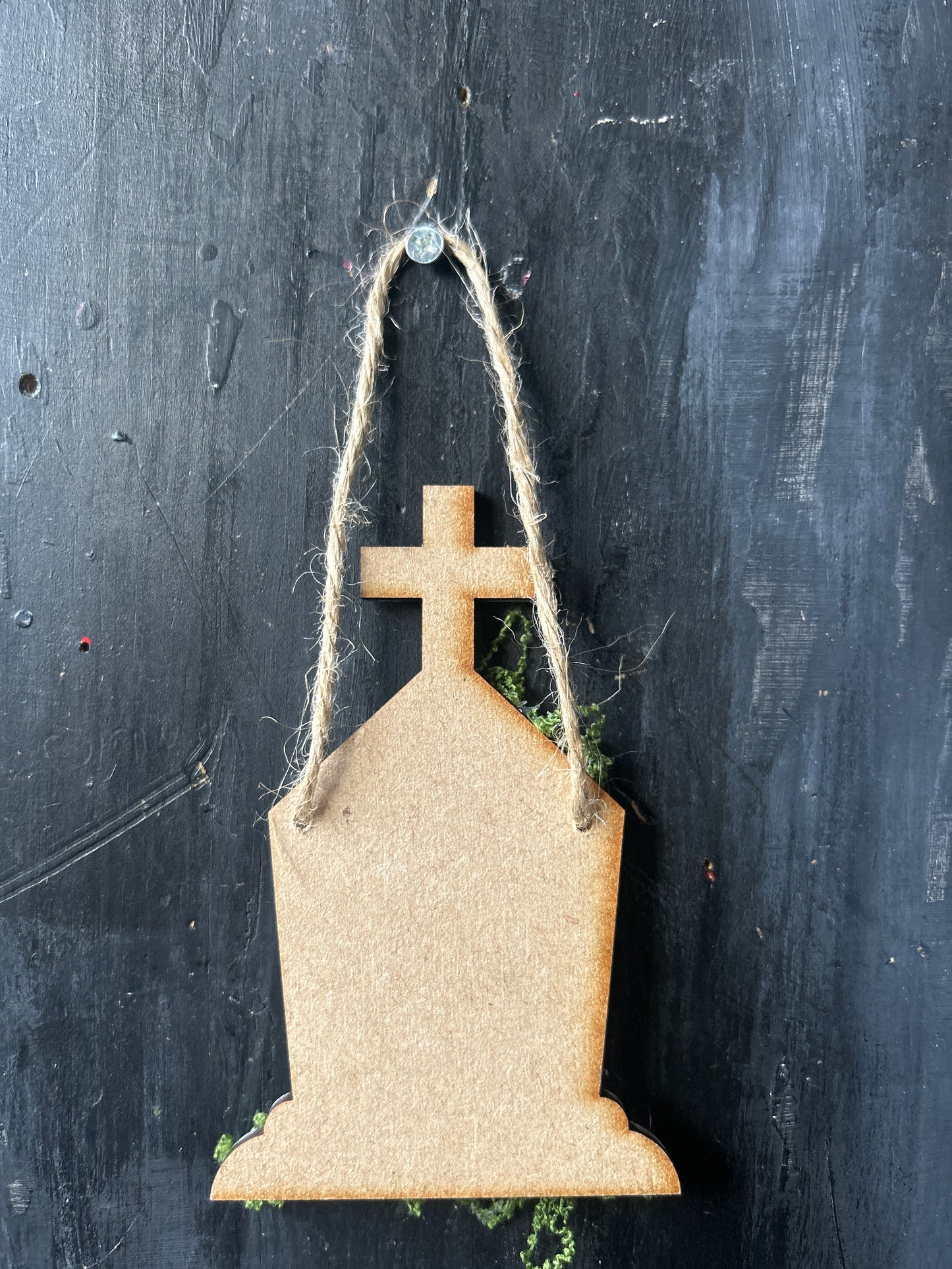 Hand Painted Tombstone Plaque