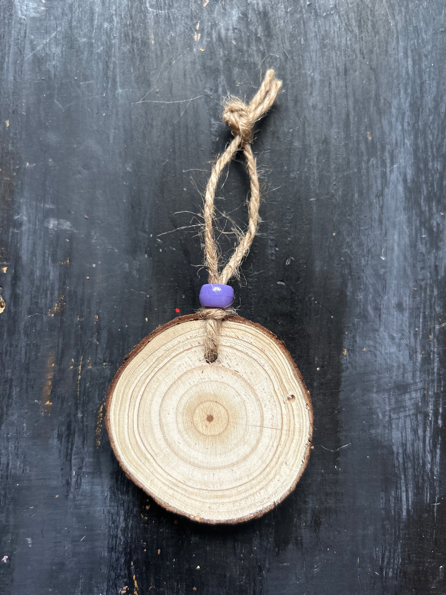 Small Hand Painted Wood Slice