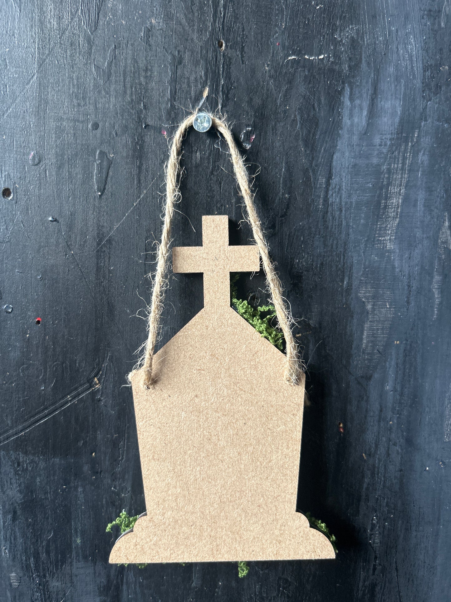 Hand Painted Tombstone Plaque