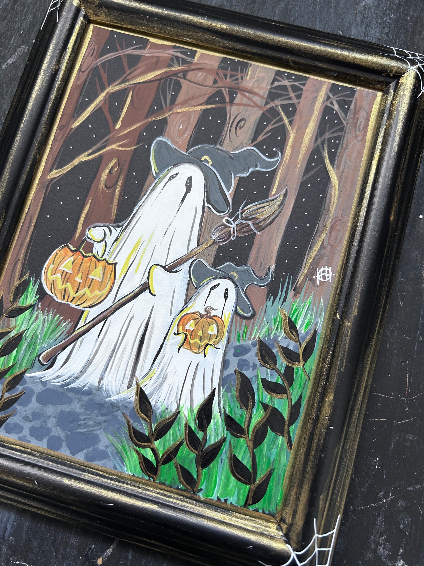 Original Framed Acrylic Painting - Witchy Woods