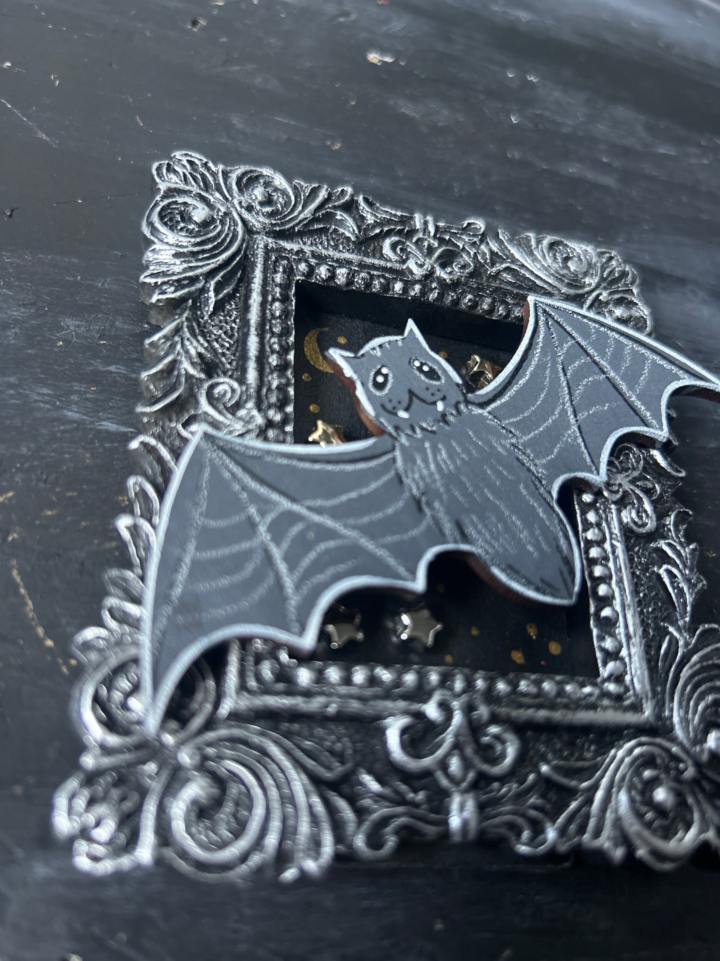 Original Mini Framed Painting - Bat