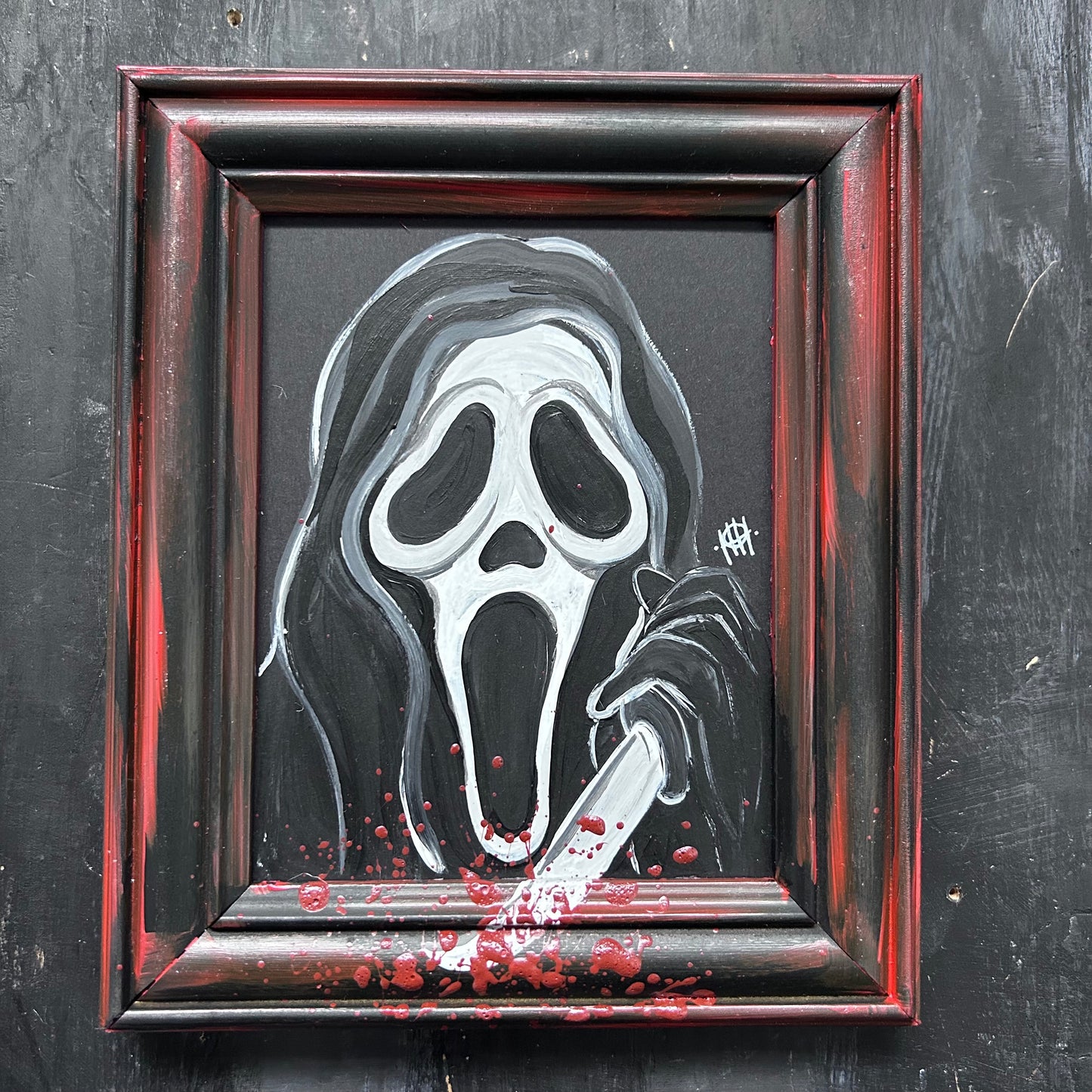 Original Framed Acrylic Painting - Ghostface - Scream