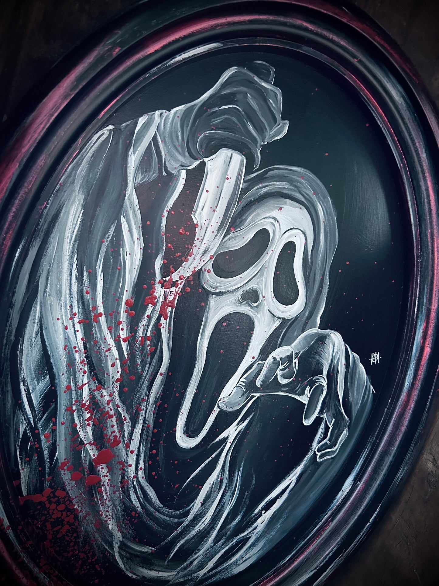 Original Framed Acrylic Painting - Ghostface - Scream