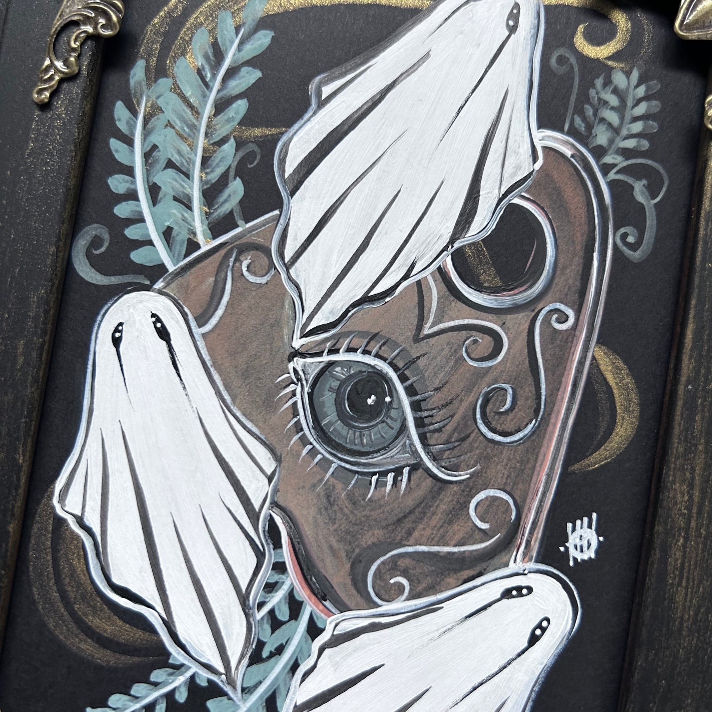 Original Framed Acrylic Painting - Ouija Ghosts