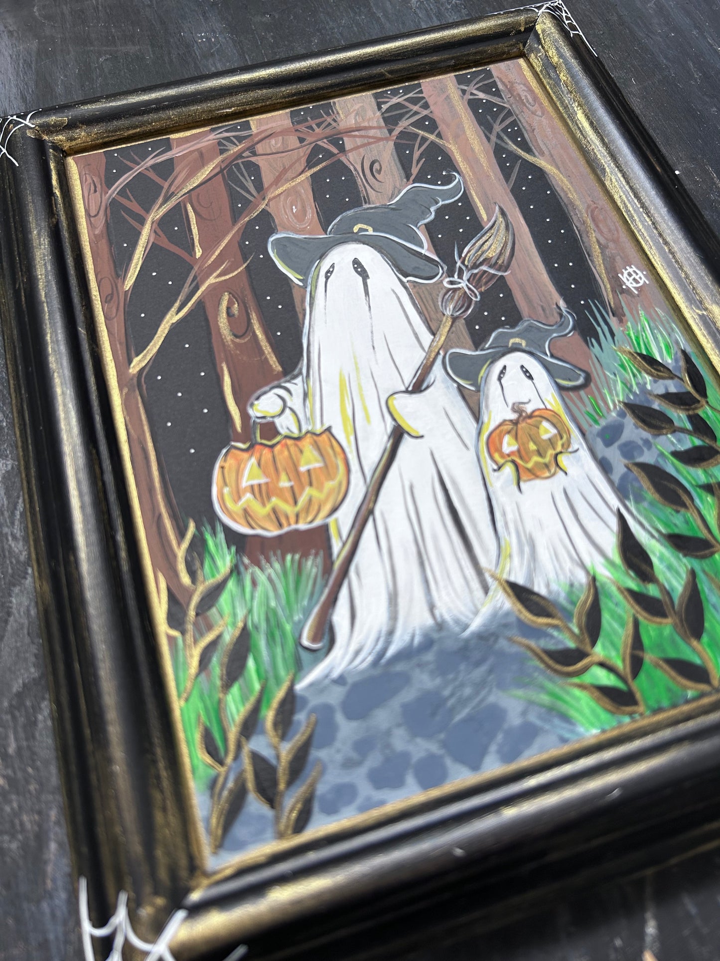 Original Framed Acrylic Painting - Witchy Woods