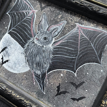 Original Framed Acrylic Painting -  Bat