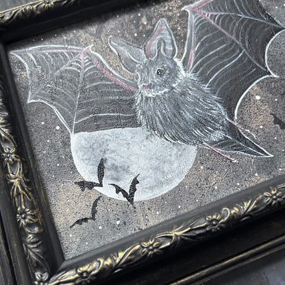 Original Framed Acrylic Painting -  Bat