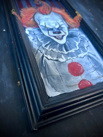 Original Framed Acrylic Painting  - Pennywise - IT