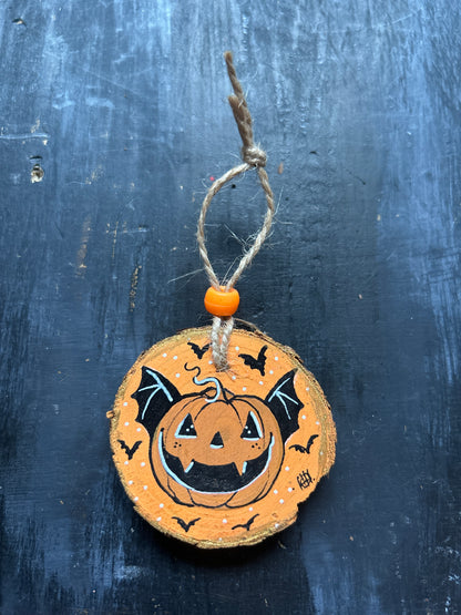 Small Hand Painted Wood Slice