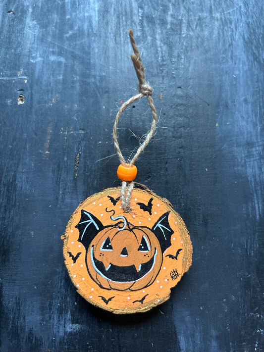 Small Hand Painted Wood Slice