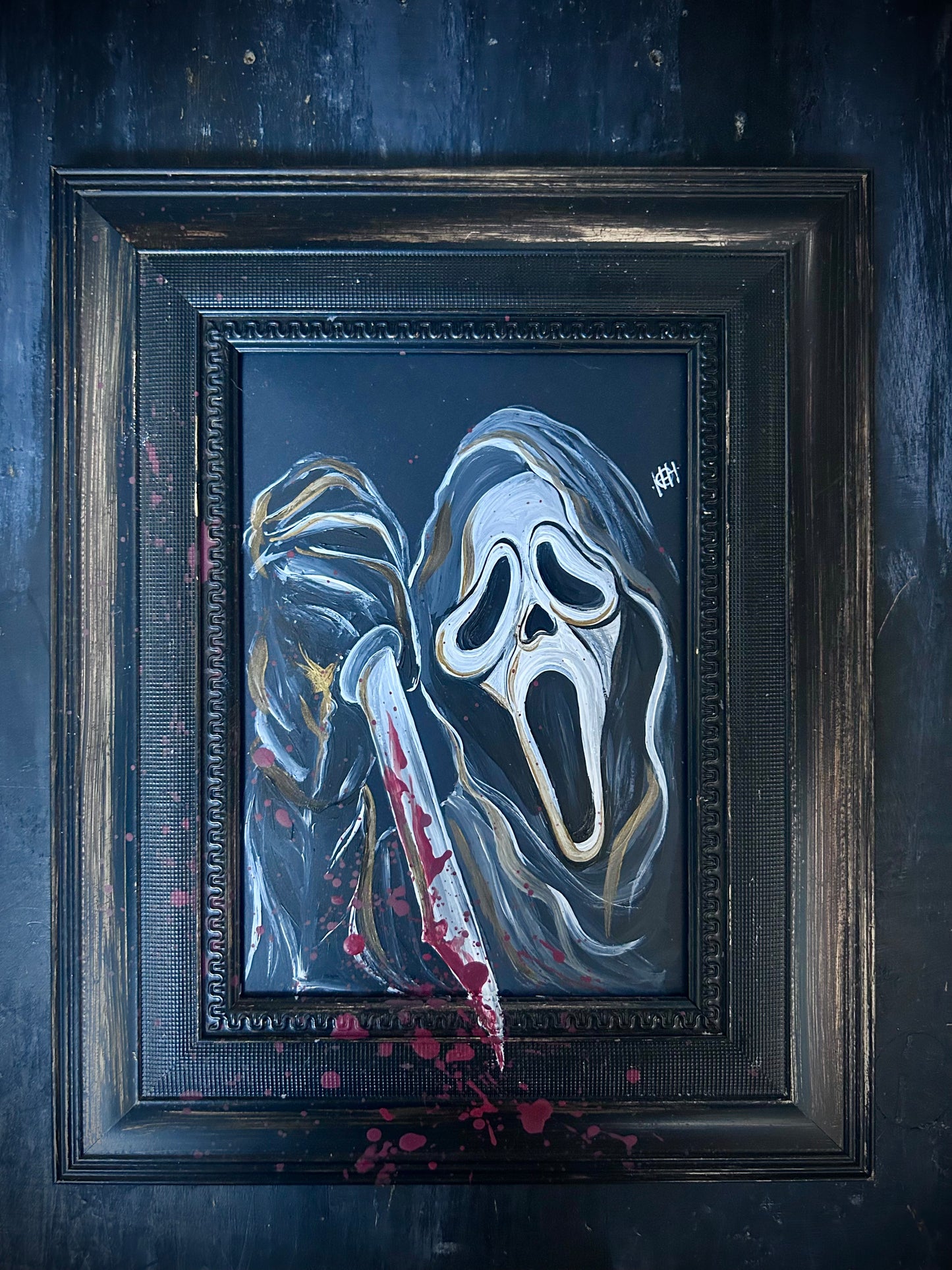Original Framed Acrylic Painting  - Ghostface - Scream