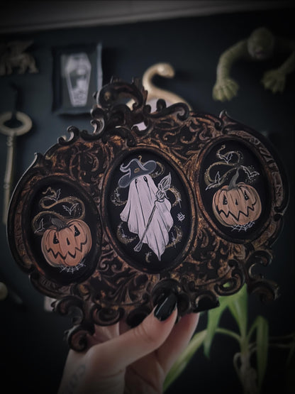 Original Framed Acrylic Painting  -  Witchy Ghost
