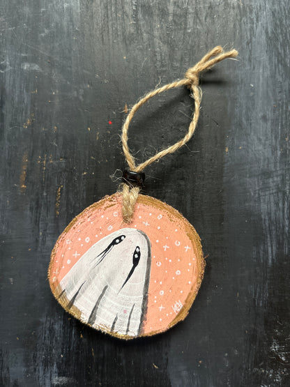 Small Hand Painted Wood Slice