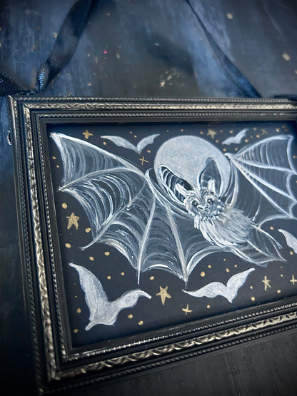 Original Framed Acrylic Painting  - Bat