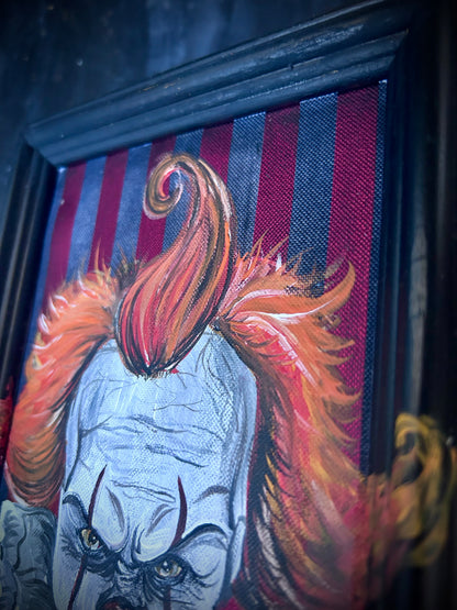 Original Framed Acrylic Painting  - Pennywise - IT
