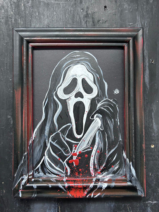 Original Framed Acrylic Painting   - Ghostface - Scream