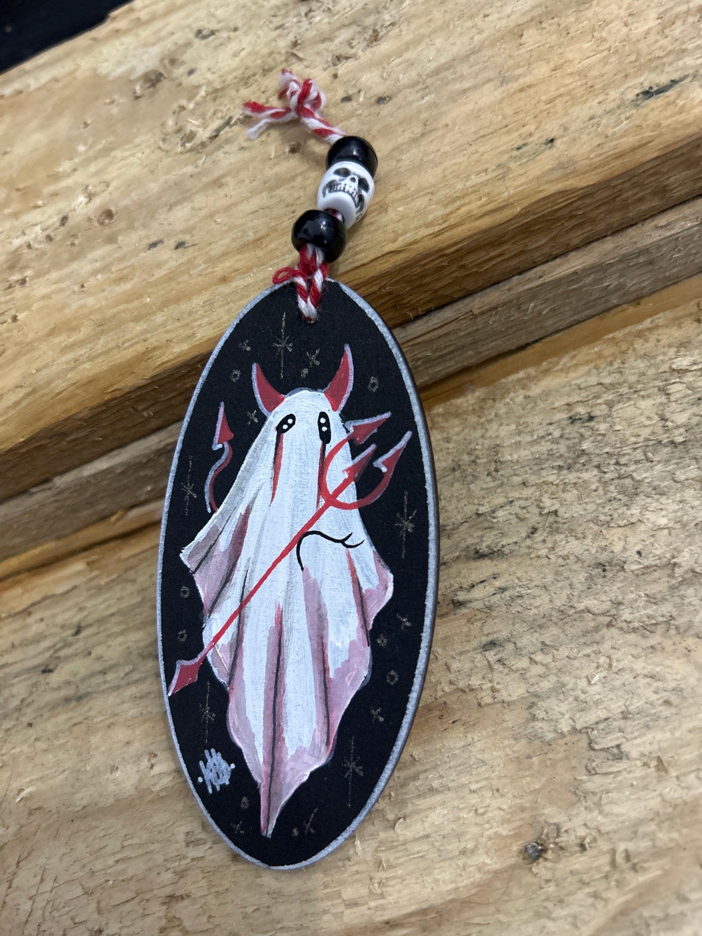 Hand Painted Creepmas Decoration - Devil Ghost