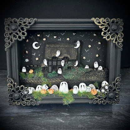 SALE (was £100) Three Dimensional Box Frame - Haunted Cottage