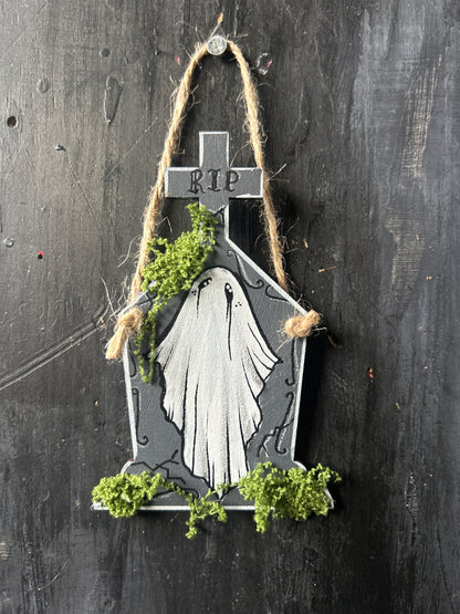 Hand Painted Tombstone Plaque