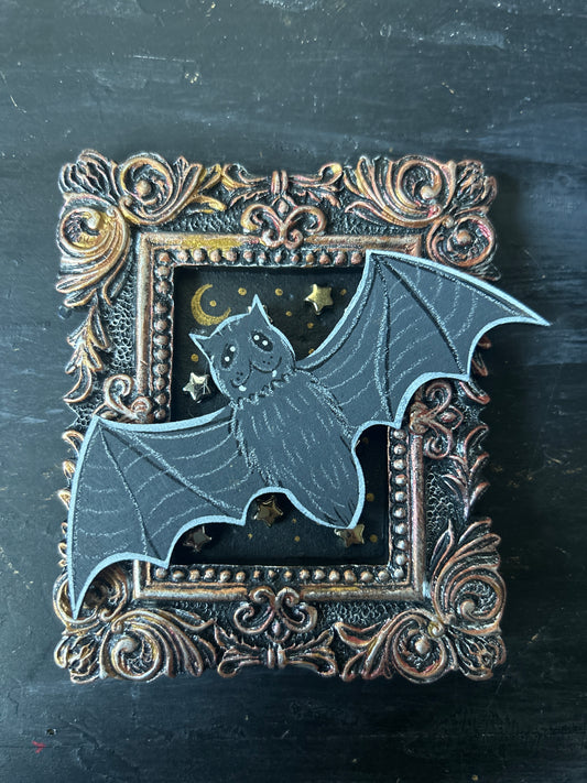 Original Mini Framed Painting - Bat