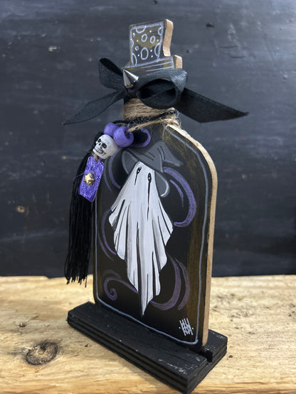 Hand Painted Freestanding Potion Bottle Plaque