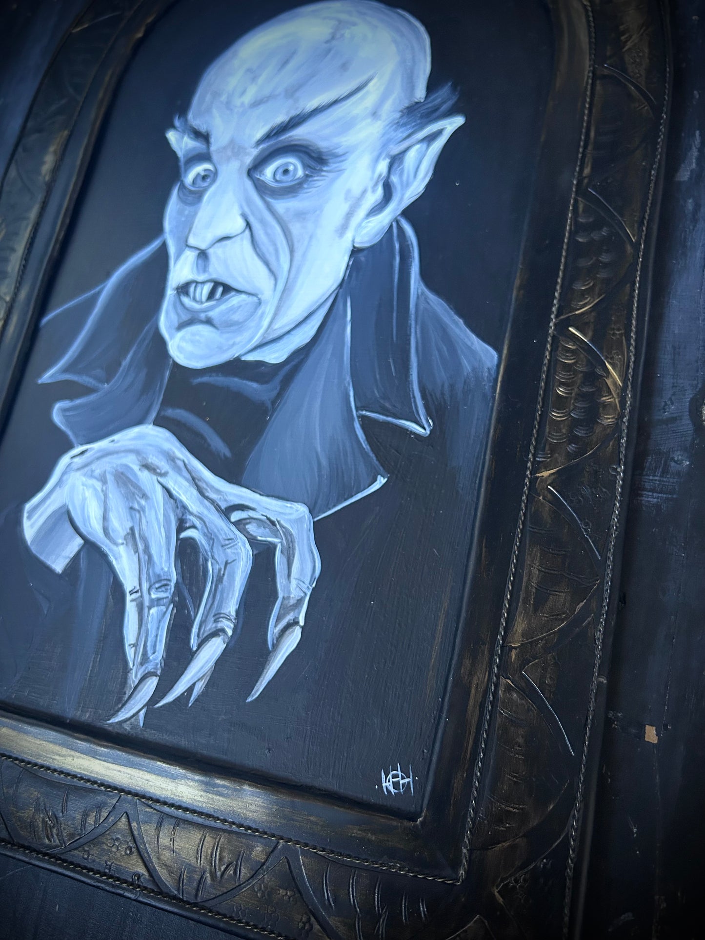 Original Framed Acrylic Painting  - Nosferatu