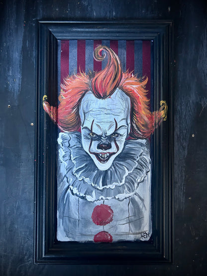 Original Framed Acrylic Painting  - Pennywise - IT