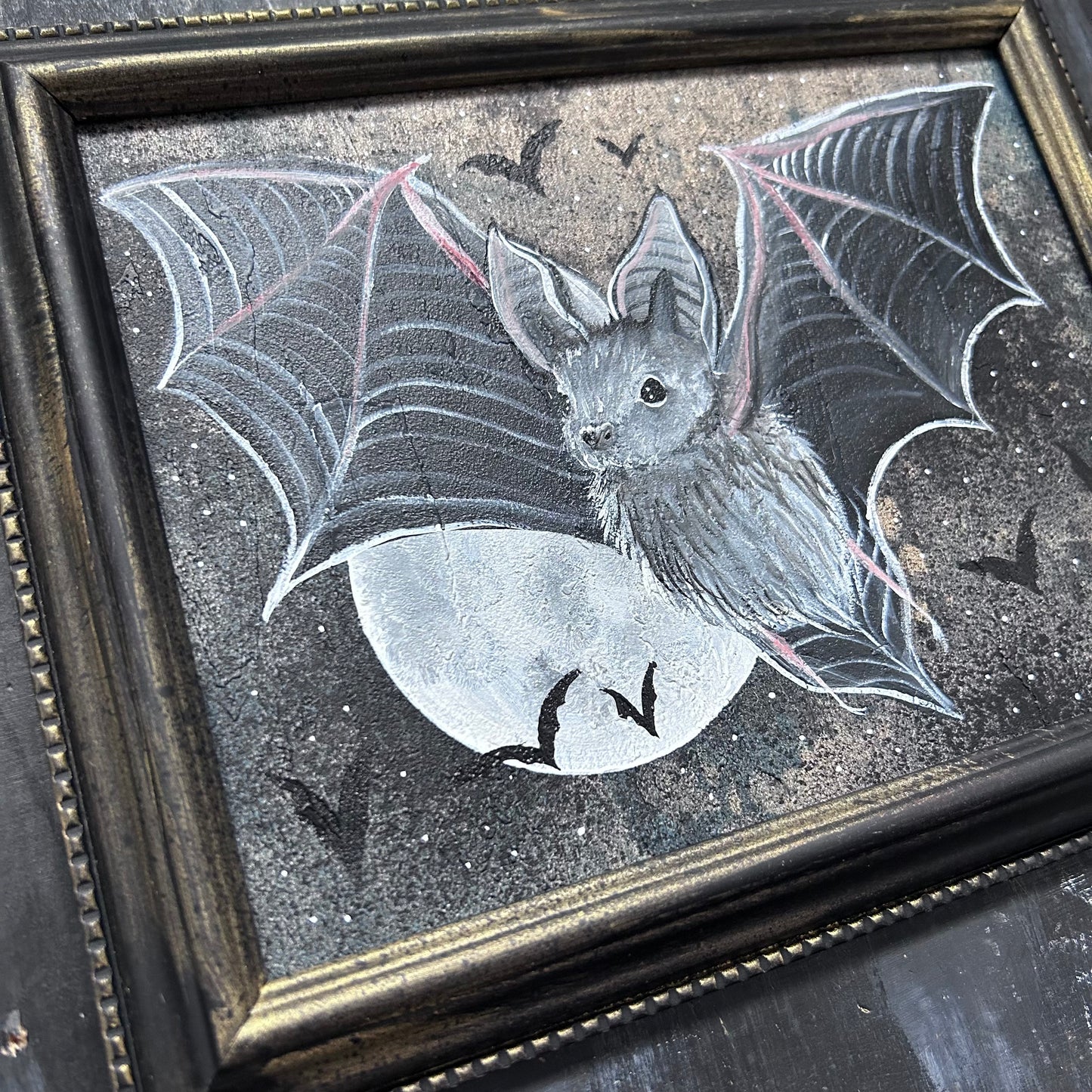 Original Framed Acrylic Painting -  Bat