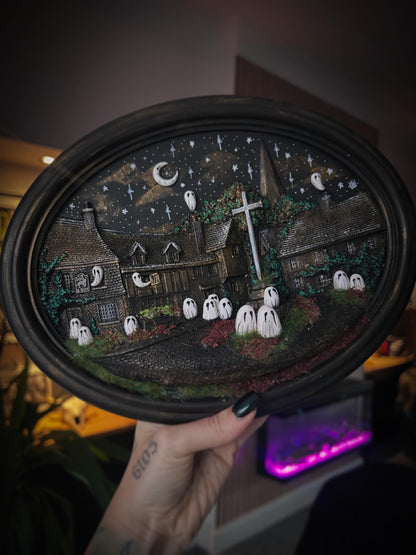 Three Dimensional Spooky Wall Plaque