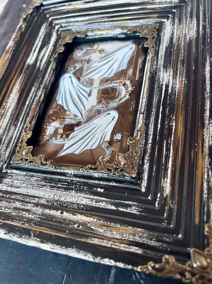 Framed Hand Painted Vintage York Shambles Postcard