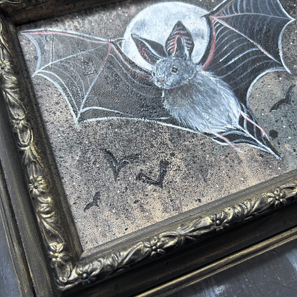 Original Framed Acrylic Painting -  Bat