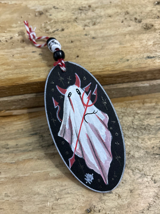 Hand Painted Creepmas Decoration - Devil Ghost