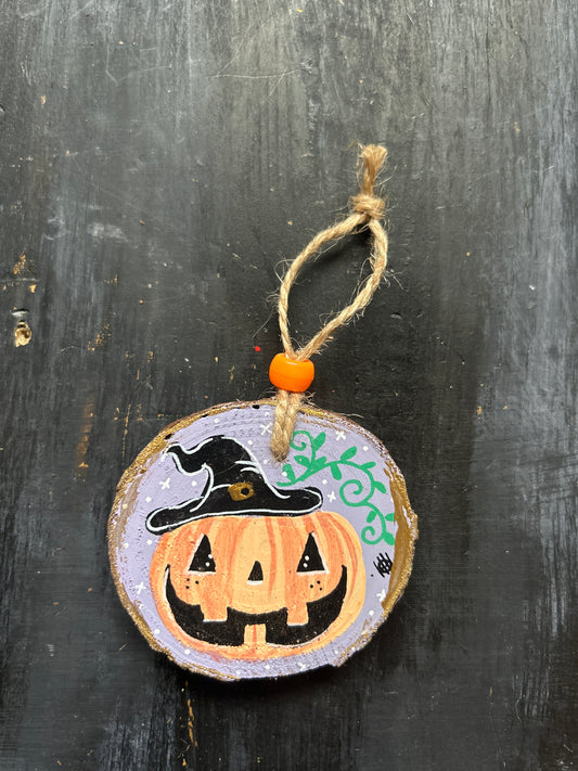 Small Hand Painted Wood Slice