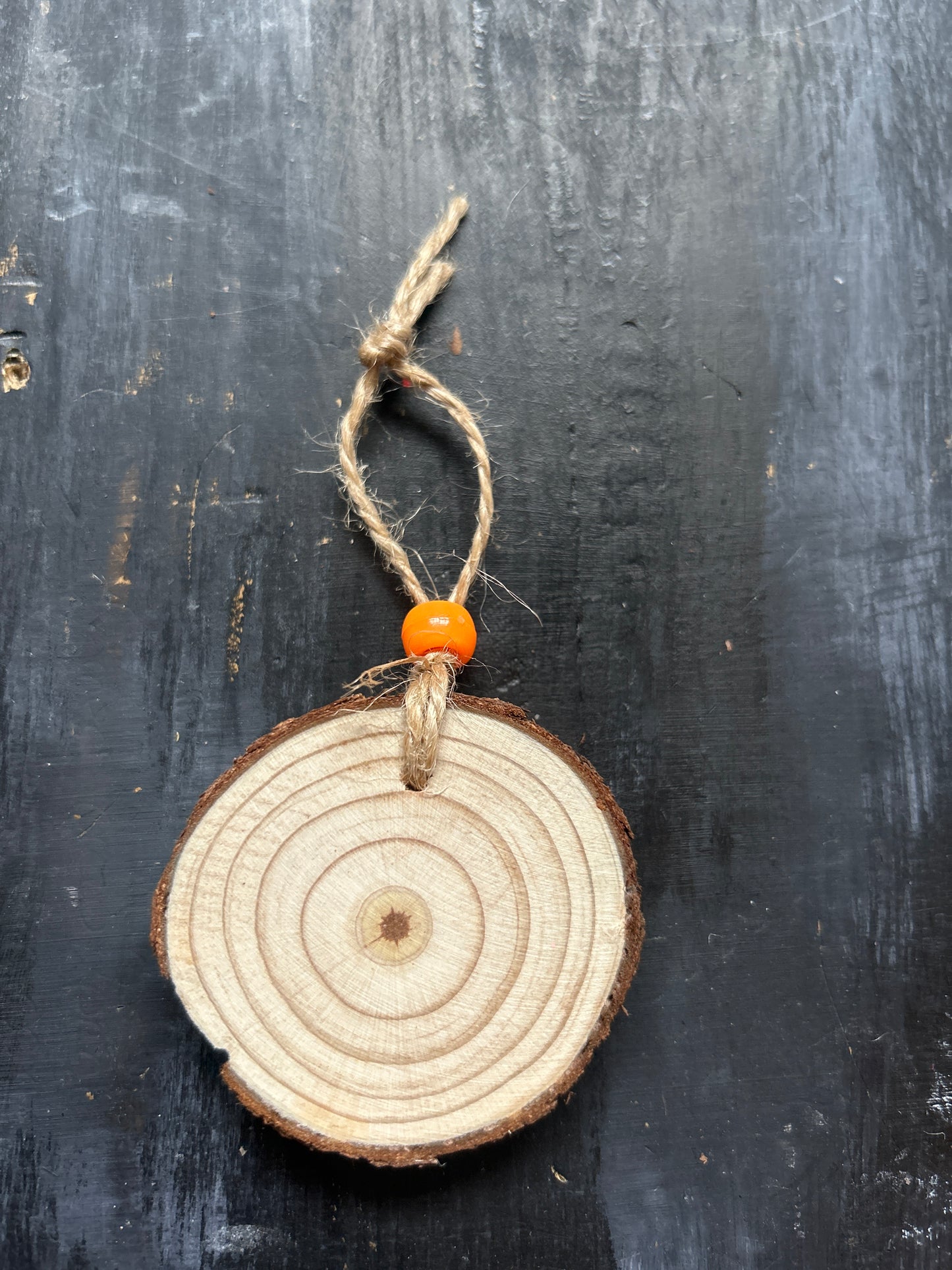 Small Hand Painted Wood Slice