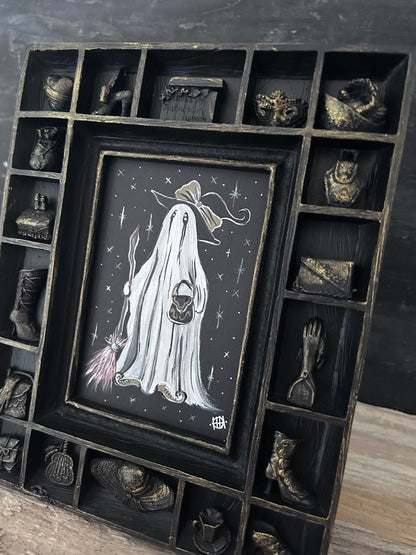 Original Framed Painting - Witches Wardrobe