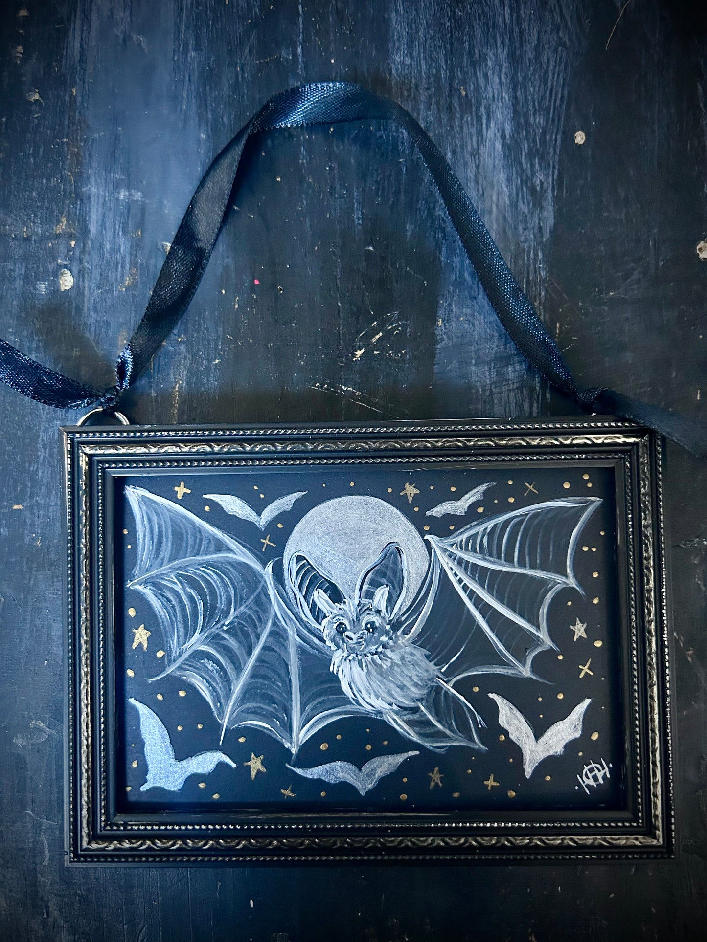 Original Framed Acrylic Painting  - Bat